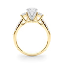 Round Trilogy Pavé Engagement Ring