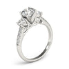 Round Trilogy Pavé Engagement Ring DiamondStatus