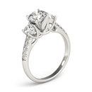 Round Trilogy Pavé Engagement Ring