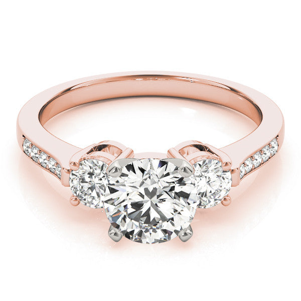 Round Trilogy Pavé Engagement Ring