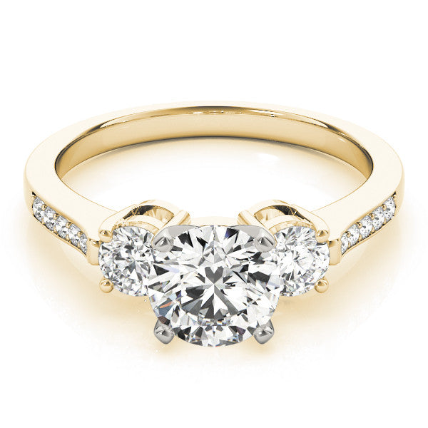 Round Trilogy Pavé Engagement Ring