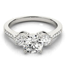 Round Trilogy Pavé Engagement Ring