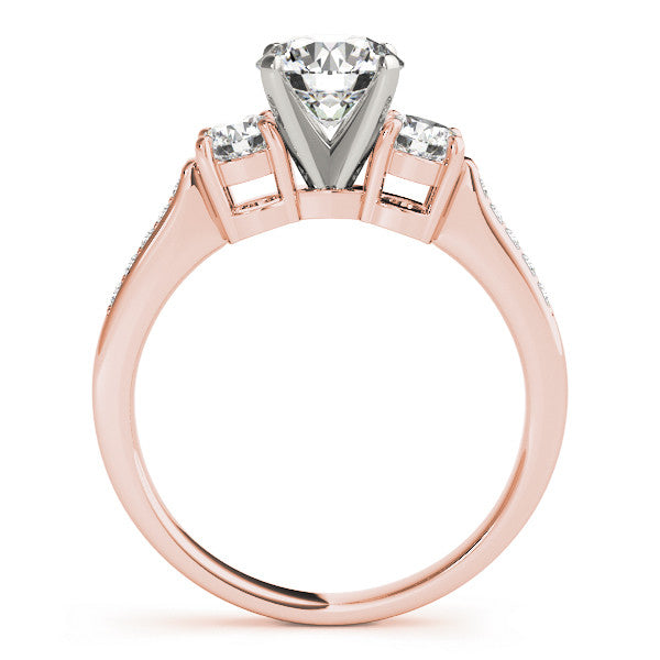 Round Trilogy Pavé Engagement Ring