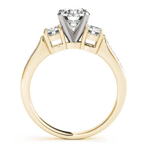 Round Trilogy Pavé Engagement Ring
