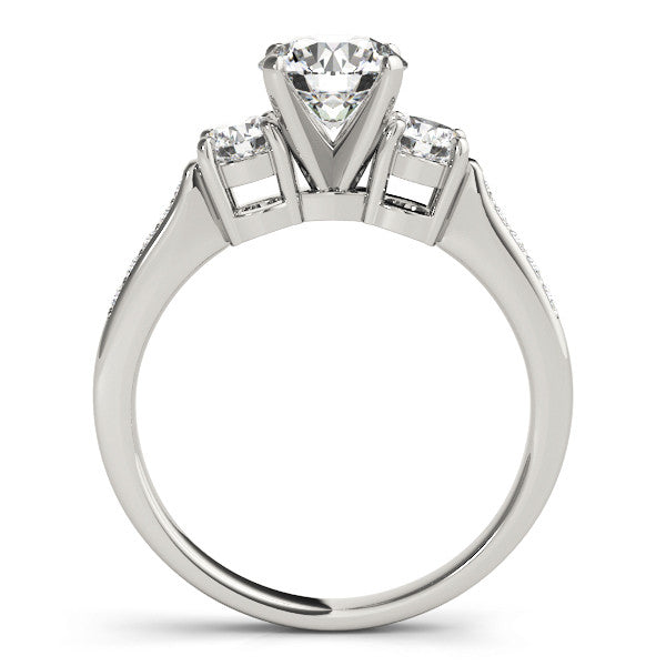 Round Trilogy Pavé Engagement Ring