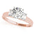 Round Emerald Shoulders Engagement Ring