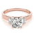 Round Emerald Shoulders Engagement Ring