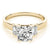 Round Emerald Shoulders Engagement Ring