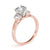 Round Emerald Shoulders Engagement Ring