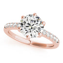 Round Pavé Engagement Ring DiamondStatus