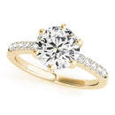 Round Pavé Engagement Ring DiamondStatus