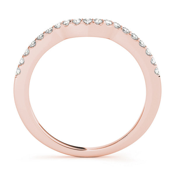 Curved Pavé Wedding Ring