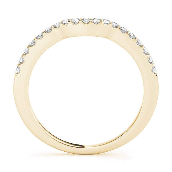 Curved Pavé Wedding Ring