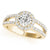 Round Halo Multi-Row Pavé Engagement Ring