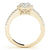 Round Halo Multi-Row Pavé Engagement Ring