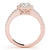 Round Halo Multi-Row Pavé Engagement Ring