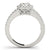Round Halo Multi-Row Pavé Engagement Ring
