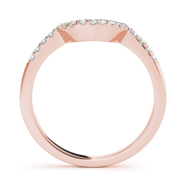 Curved Diamond Pavé Wedding Ring