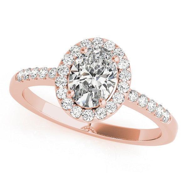 Oval Halo Pavé Engagement Ring