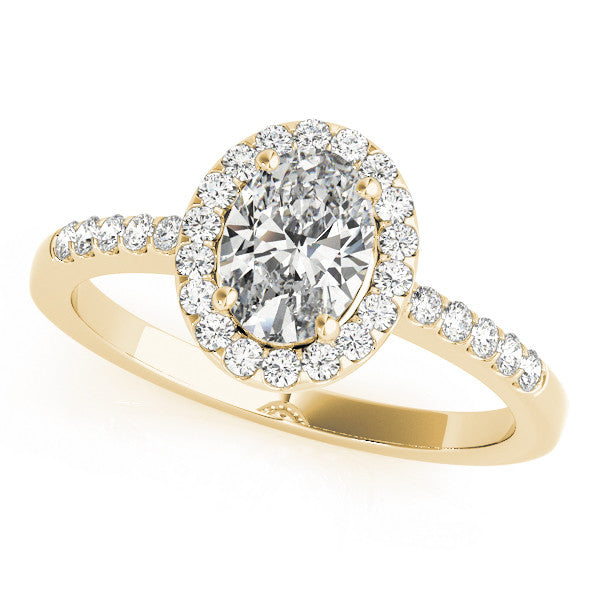 Oval Halo Pavé Engagement Ring