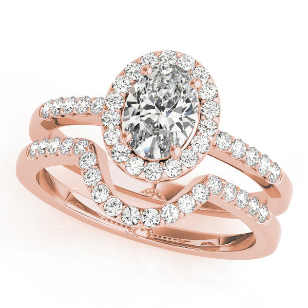 Oval Halo Pavé Engagement Ring