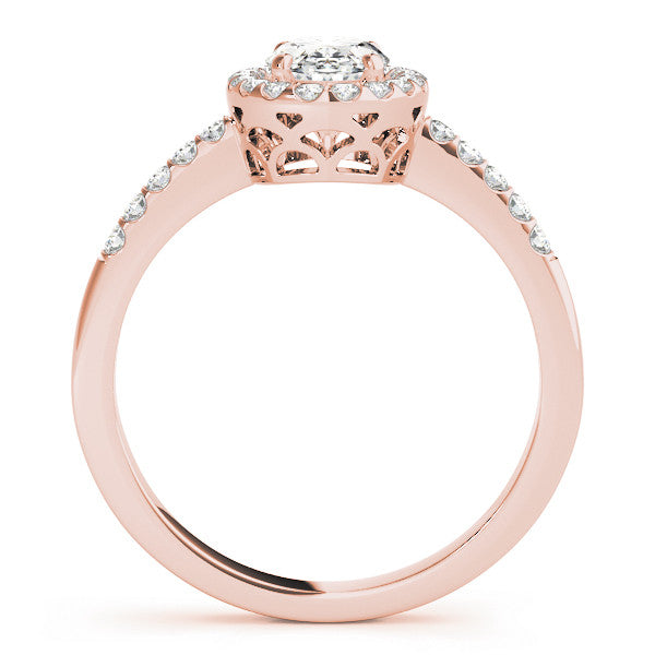 Oval Halo Pavé Engagement Ring