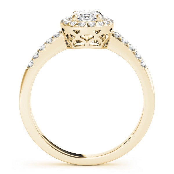 Oval Halo Pavé Engagement Ring