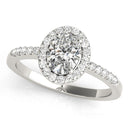 Oval Halo Pavé Engagement Ring