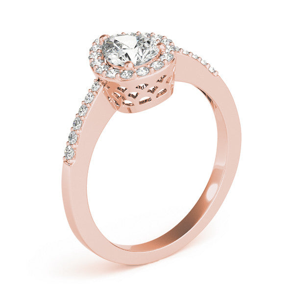Pear Halo Pavé Engagement Ring