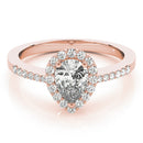 Pear Halo Pavé Engagement Ring