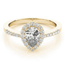 Pear Halo Pavé Engagement Ring