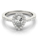 Pear Halo Pavé Engagement Ring