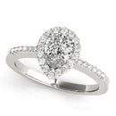 Pear Halo Pavé Engagement Ring
