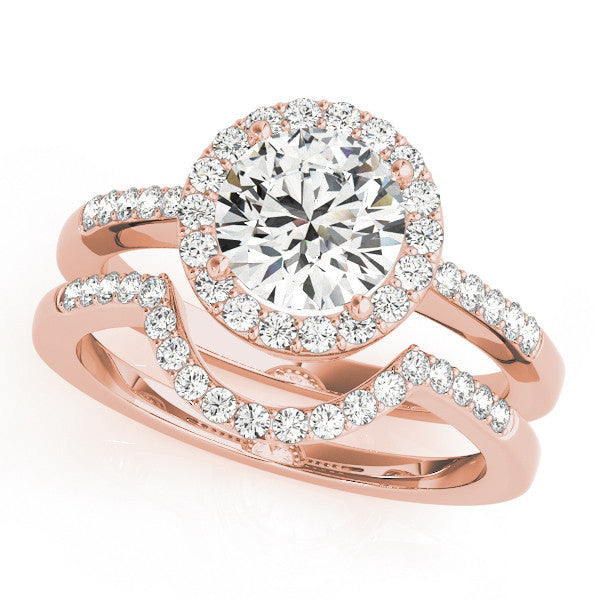 Round Halo Pavé Engagement Ring