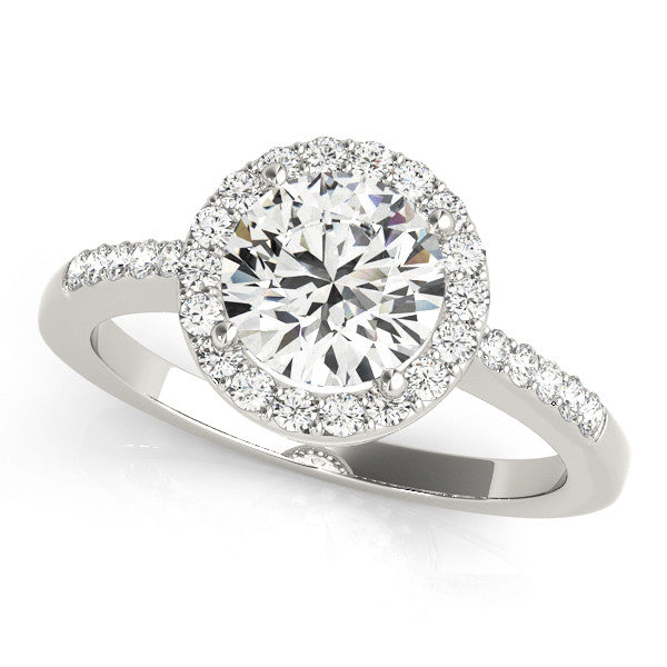 Round Halo Pavé Engagement Ring