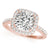 Cushion Halo Pavé Engagement Ring