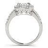 Cushion Halo Pavé Engagement Ring DiamondStatus