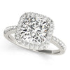 Cushion Halo Pavé Engagement Ring DiamondStatus