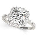 Cushion Halo Pavé Engagement Ring