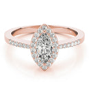 Marquise Halo Pavé Engagement Ring