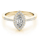 Marquise Halo Pavé Engagement Ring