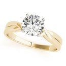 Round Solitaire Twisted Engagement Ring DiamondStatus