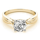 Round Solitaire Twisted Engagement Ring DiamondStatus