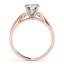 Round Solitaire Twisted Engagement Ring DiamondStatus