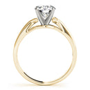 Round Solitaire Twisted Engagement Ring DiamondStatus