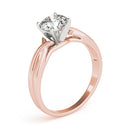 Round Solitaire Twisted Engagement Ring DiamondStatus