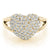 Multi-Row Heart Cluster Diamond Ring