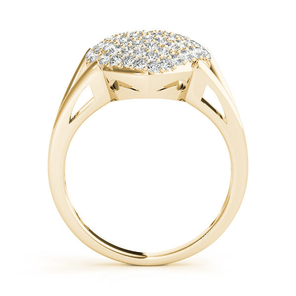 Multi-Row Heart Cluster Diamond Ring