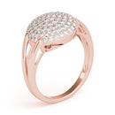 Multi-Row Round Cluster Diamond Ring