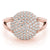 Multi-Row Round Cluster Diamond Ring